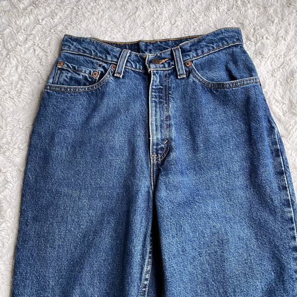 Vintage Levi's 512 mom jeans high rise waist wedgie fit slim tapered leg USA 26 - Picture 10 of 17
